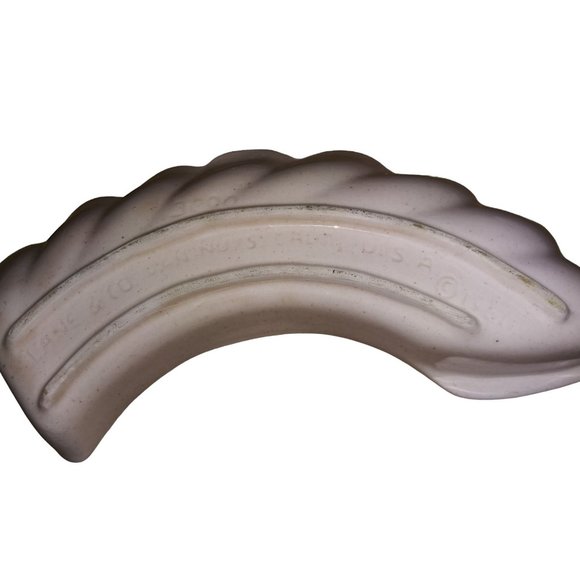 VTG Lane & Co Green Cream Ceramic Leaf Chip and Dip Lazy Susan Candy Dish 1960 - Picture 10 of 14